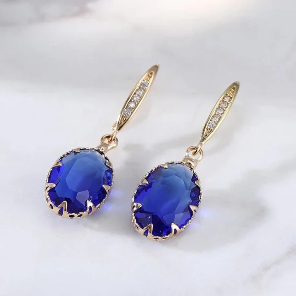 FRENCH RIVIERA | Minette Earrings -siniset kimaltavat korvakorut