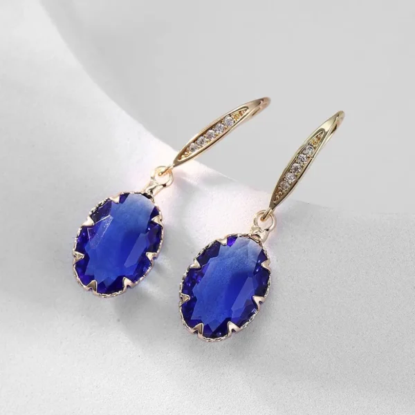 FRENCH RIVIERA | Minette Earrings -siniset kimaltavat korvakorut