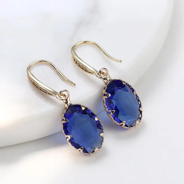 FRENCH RIVIERA | Minette Earrings -siniset kimaltavat korvakorut