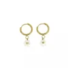 FRENCH RIVIERA | Mini Maya Earrings -valkoiset kukkarenkaat