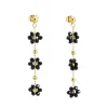 FRENCH RIVIERA | Nea Earrings -mustat kirurginteräksiset korvakorut