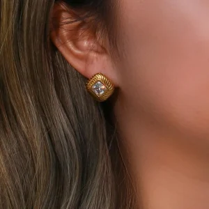 FRENCH RIVIERA | Norah Earrings -vaaleanpunaiset kirurginteräsnapit