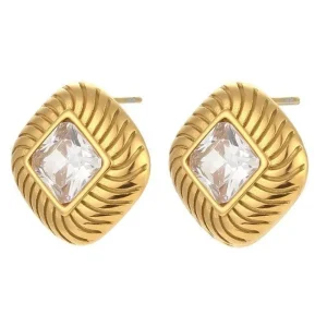 FRENCH RIVIERA | Norah Earrings -kirkkaat kirurginteräsnapit