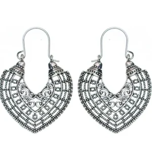 FRENCH RIVIERA | Orla Medium -boheemit antiikkihopea hangerkorvakorut
