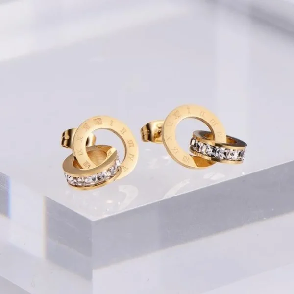 FRENCH RIVIERA | Roman Numeral Earrings -kirurginteräksiset korvakorut