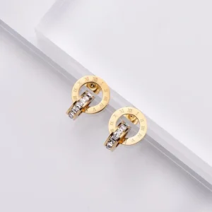 FRENCH RIVIERA | Roman Numeral Earrings -kirurginteräksiset korvakorut