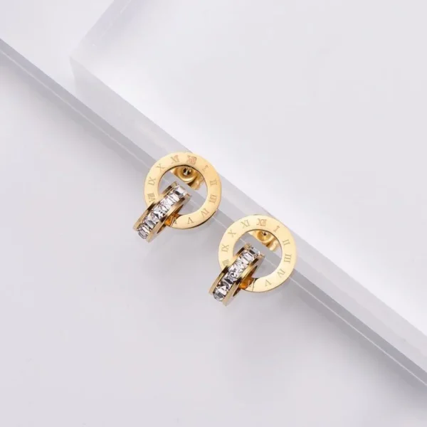 FRENCH RIVIERA | Roman Numeral Earrings -kirurginteräksiset korvakorut