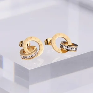 FRENCH RIVIERA | Roman Numeral Earrings -kirurginteräksiset korvakorut