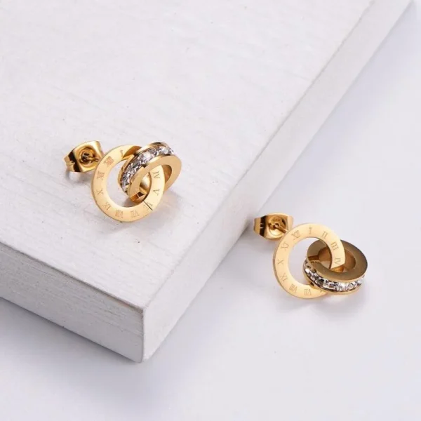 FRENCH RIVIERA | Roman Numeral Earrings -kirurginteräksiset korvakorut