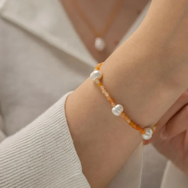 FRENCH RIVIERA | Rory Bracelet -luonnonkivirannekoru kirurginterästä