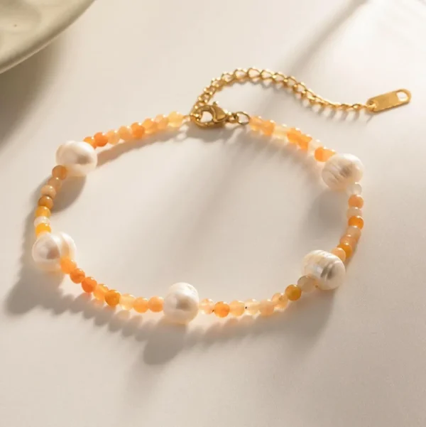 FRENCH RIVIERA | Rory Bracelet -luonnonkivirannekoru kirurginterästä