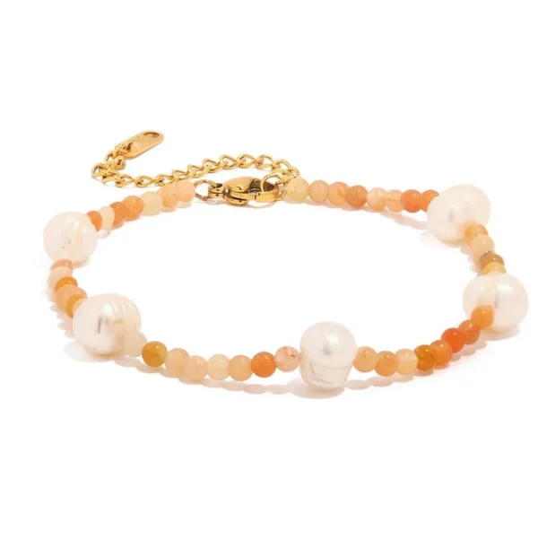 FRENCH RIVIERA | Rory Bracelet -luonnonkivirannekoru kirurginterästä