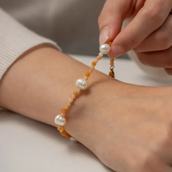 FRENCH RIVIERA | Rory Bracelet -luonnonkivirannekoru kirurginterästä