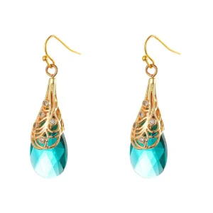FRENCH RIVIERA | Scarlett Earrings -vihreät pisarakorvakorut
