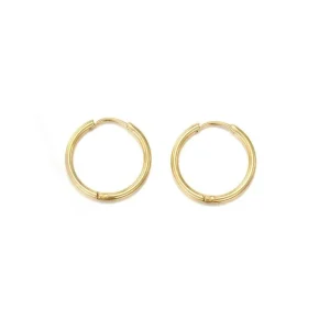 FRENCH RIVIERA | Simple Fay Hoops -teräksiset renkaat (kulta)