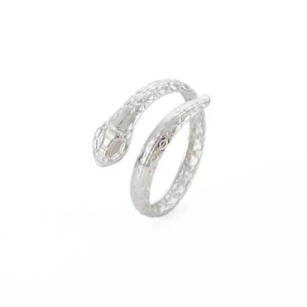 FRENCH RIVIERA | Simple Snake Ring -käärmesormus kirurginterästä