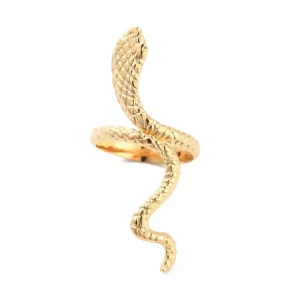 FRENCH RIVIERA | Uma -Gold Snake Ring -käärmesormus kirurginterästä