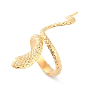 FRENCH RIVIERA | Uma -Gold Snake Ring -käärmesormus kirurginterästä