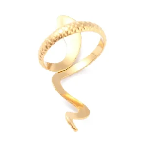 FRENCH RIVIERA | Uma -Gold Snake Ring -käärmesormus kirurginterästä