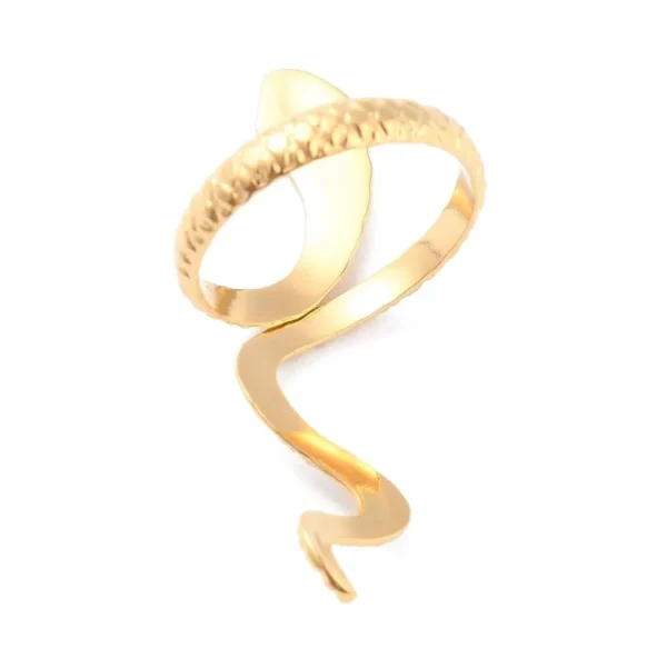 FRENCH RIVIERA | Uma -Gold Snake Ring -käärmesormus kirurginterästä