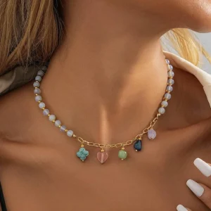 FRENCH RIVIERA | Valerie Necklace -värikäs luonnonkivikaulakoru