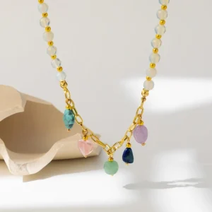 FRENCH RIVIERA | Valerie Necklace -värikäs luonnonkivikaulakoru