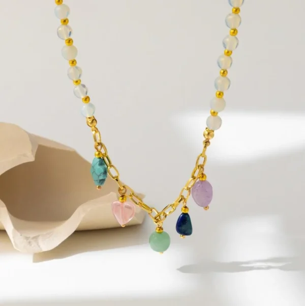 FRENCH RIVIERA | Valerie Necklace -värikäs luonnonkivikaulakoru