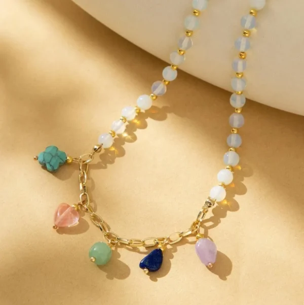 FRENCH RIVIERA | Valerie Necklace -värikäs luonnonkivikaulakoru