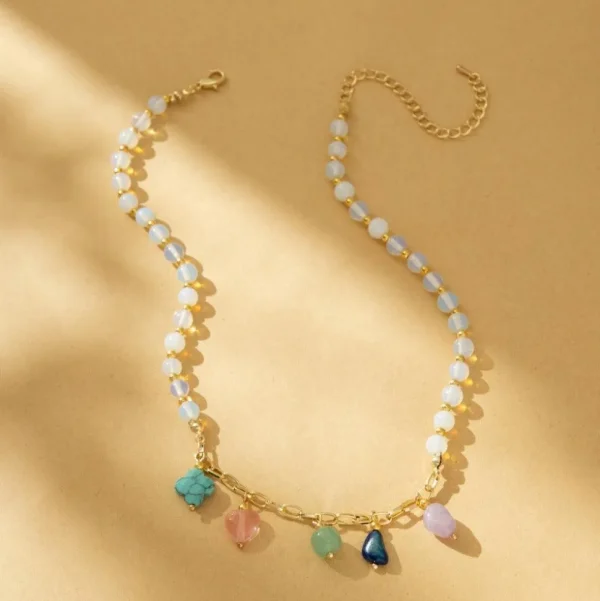 FRENCH RIVIERA | Valerie Necklace -värikäs luonnonkivikaulakoru