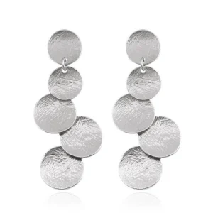 FRENCH RIVIERA | Varena Earrings in Silver -kivettömät korvakorut