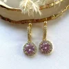 FRENCH RIVIERA | Viola Earrings -vaaleanpunaiset juhlakorvakorut