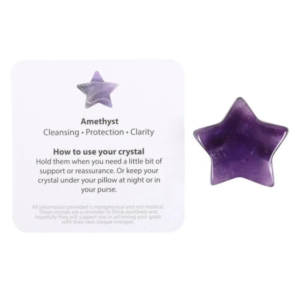 Friends Are Like Stars -ametisti tähti onnenkivi lahjapussissa