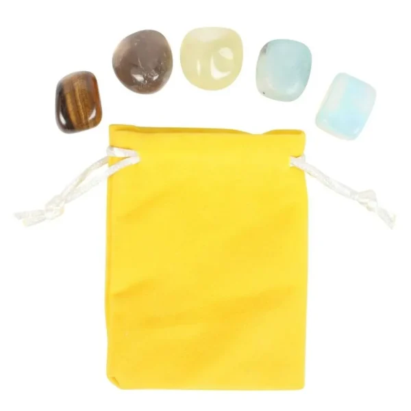 Gemini Crystal Tumblestone Set -kaksosen luonnonkivi lahjapakkaus