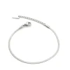 HABAHA Paris | Ada Bracelet -litteä kirurginteräsrannekoru (hopea)