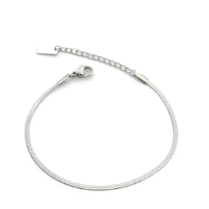 HABAHA Paris | Ada Bracelet -litteä kirurginteräsrannekoru (hopea)