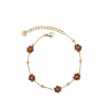 HABAHA Paris | Mini Fleur -kirurginteräsrannekoru jaspis kukin