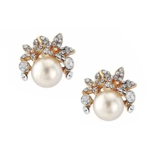 Helmikorvakorut, ATHENA BRIDAL JEWELLERY | Chic Pearl Rosegold Earrings