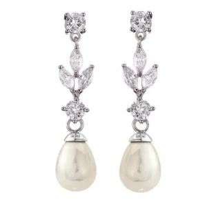 Helmikorvakorut, ATHENA BRIDAL JEWELLERY | Classic Long Pearl Earrings