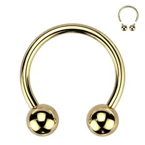Hevosenkenkä 1,2mm, Internally Threaded Titanium Gold Horseshoe