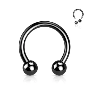 Hevosenkenkä 1,2mm, Titanium Black Horseshoe -musta hevosenkenkä