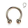 Hevosenkenkä 1,2mm, Titanium Rosegold Horseshoe