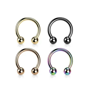 Hevosenkenkä 1,2mm, Titanium Rosegold Horseshoe
