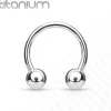 Hevosenkenkä 1,2mm | Grade 23 Solid Titanium Horseshoe with 3mm Balls