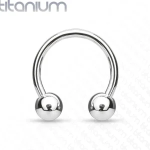 Hevosenkenkä 1,2mm | Grade 23 Solid Titanium Horseshoe with 3mm Balls