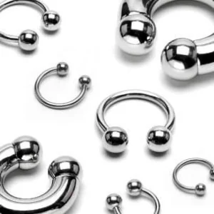 Hevosenkenkä 1,2mm | Steel Circular Barbell with 3mm Balls
