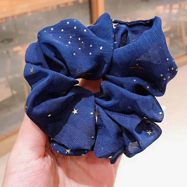 Hiusdonitsi/scrunchie | SUGAR SUGAR, Star Scrunchie in Blue