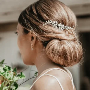 Hiuskoru, ATHENA BRIDAL | Chic Pearl Pin -hopeinen helmihiuskoriste