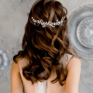Hiuskoru, ATHENA BRIDAL | Ruby Pearl Vine -hopeinen helmihiuskoriste