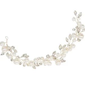 Hiuskoru, ATHENA BRIDAL | Ruby Pearl Vine -hopeinen helmihiuskoriste