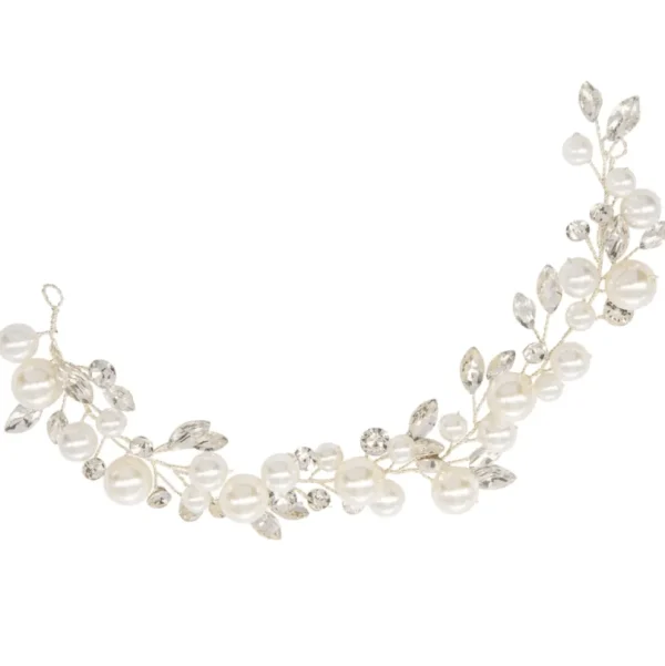 Hiuskoru, ATHENA BRIDAL | Ruby Pearl Vine -hopeinen helmihiuskoriste